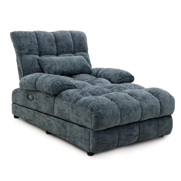Vista frontal en ángulo del sillón reclinable eléctrico TÉMPORA Muebles